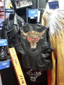 Rock gear along with a Jim Duggan 2x4 and Goldust's body suit.  I don't get it either.