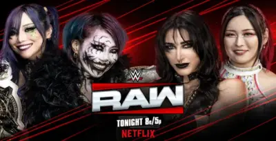 WWE, Monday Night Raw, Stranger Things, Iyo Sky, Rhea Ripley, Asuka, Kairi Sane, Kabuki Warriors