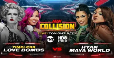 AEW, Collision, Timeless Love Bombs, Mina Shirakawa, Toni Storm, Hyan, Maya World