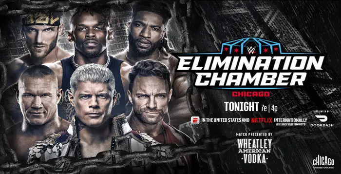WWE, Elimination Chamber, LA Knight, Trick Williams, Je'Von Evans, Cody Rhodes, Randy Orton, Logan Paul