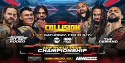 AEW, All Elite Wrestling, Collision, Jet Speed, Hangman Page, Adam Page, The Demand, Ricochet, Trios Titles, Gates Of Agony