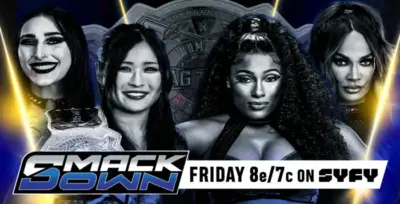WWE, Smackdown, Nia Jax, Lash Legend, Iyo Sky, Rhea Ripley