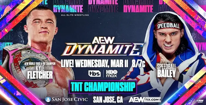 AEW, All Elite Wrestling, Dynamite, Speedball Mike Bailey, Kyle Fletcher, TNT Title
