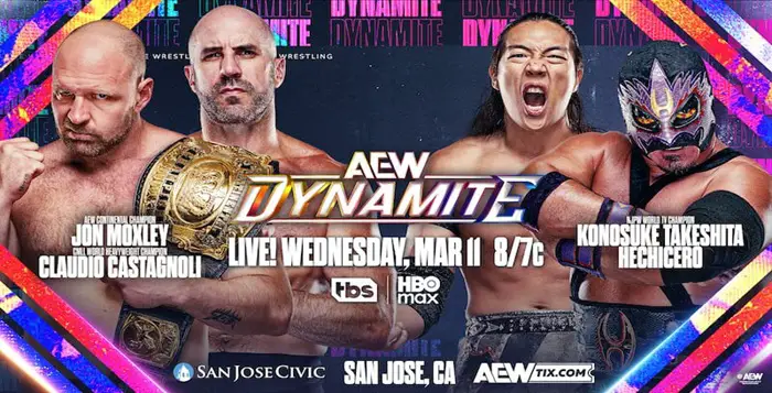 AEW, All Elite Wrestling, Dynamite, Death Riders, Jon Moxley, Claudio Castagnoli, Don Callis Family, Hechicero, Konosuke Takeshita